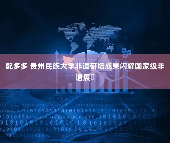 配多多 贵州民族大学非遗研培成果闪耀国家级非遗展​
