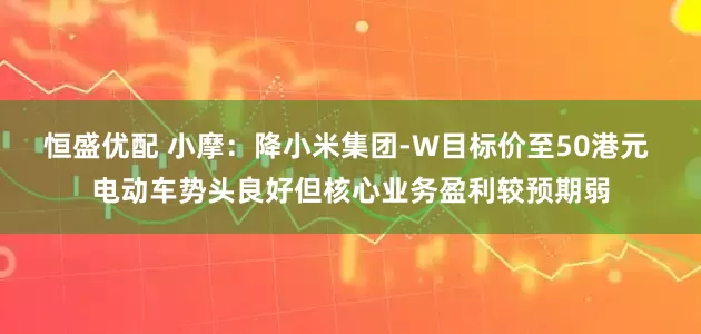 恒盛优配 小摩：降小米集团-W目标价至50港元 电动车势头良好但核心业务盈利较预期弱